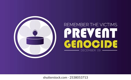 Remember the Victims Prevent Genocide is observed every year on December. Holidays Awareness concept. background, placard, banner template Vector illustration design.