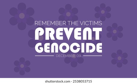 Remember the Victims Prevent Genocide is observed every year on December. Holidays Awareness concept. background, placard, banner template Vector illustration design.