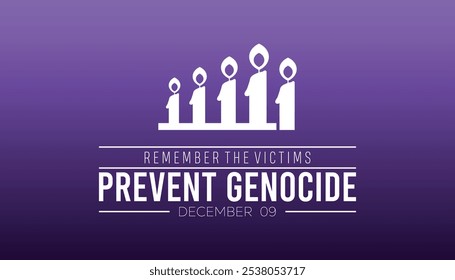 Remember the Victims Prevent Genocide is observed every year on December. Holidays Awareness concept. background, placard, banner template Vector illustration design.