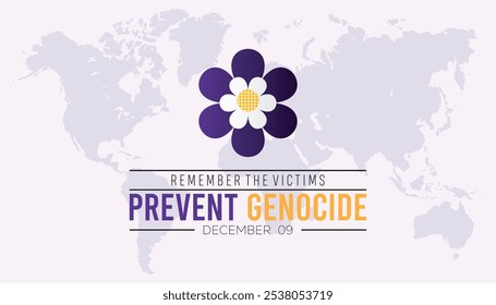 Remember the Victims Prevent Genocide is observed every year on December. Holidays Awareness concept. background, placard, banner template Vector illustration design.