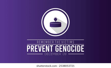 Remember the Victims Prevent Genocide is observed every year on December. Holidays Awareness concept. background, placard, banner template Vector illustration design.