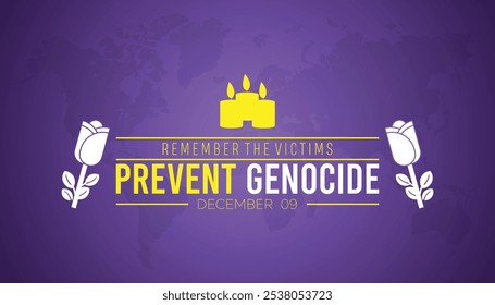 Remember the Victims Prevent Genocide is observed every year on December. Holidays Awareness concept. background, placard, banner template Vector illustration design.