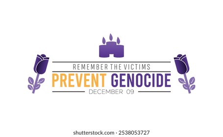 Remember the Victims Prevent Genocide is observed every year on December. Holidays Awareness concept. background, placard, banner template Vector illustration design.