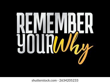 Lembre-se do seu porquê - Motivational Print Wall Art