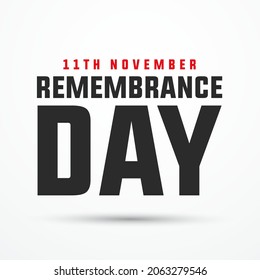 remembrance day 11th november, lest we forget modern creative banner, sign, design concept, template with red poppy