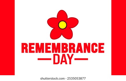 Remembrance Day background or banner design template is observed every year in November. Holiday concept. Template for card, poster, placard, template.