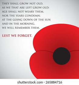 Remembrance Day card in vector format.