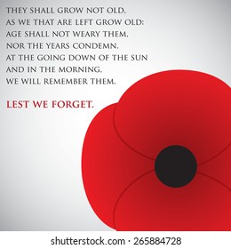 Remembrance Day card in vector format.