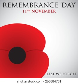 Remembrance Day card in vector format.