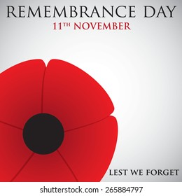 Remembrance Day card in vector format.