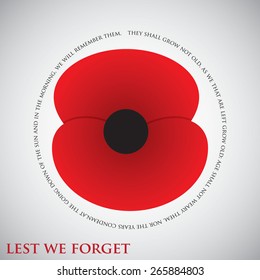 Remembrance Day card in vector format.