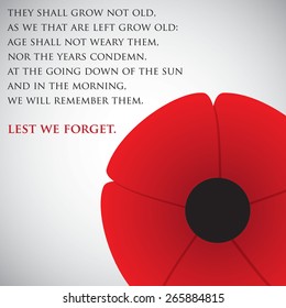 Remembrance Day card in vector format.
