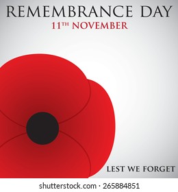 Remembrance Day card in vector format.