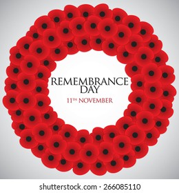 Remembrance Day card in vector format.