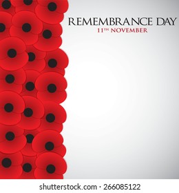 Remembrance Day card in vector format.