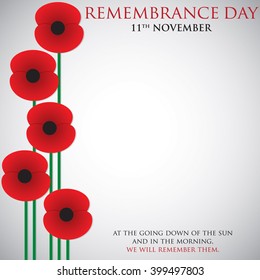 Remembrance Day card in vector format.