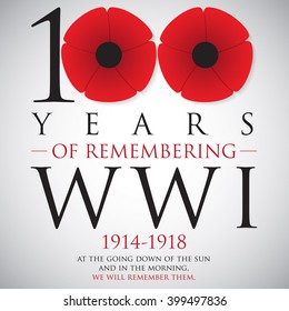 Remembrance Day card in vector format.