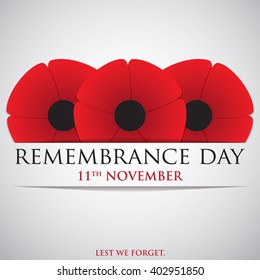 Remembrance Day card in vector format.