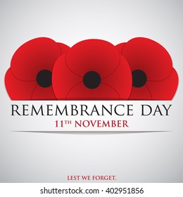 Remembrance Day card in vector format.