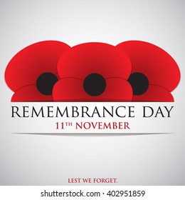 Remembrance Day card in vector format.