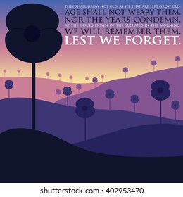 Remembrance Day card in vector format.