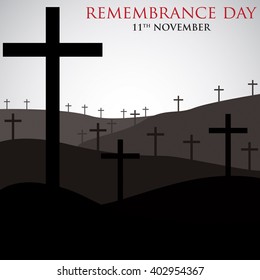 Remembrance Day card in vector format.