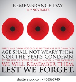 Remembrance Day card in vector format.