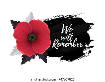 Vector doodle illustration of a bright red poppy flower. Remembrance Day,  Memorial Day, Anzac Day. 13051645 Vector Art at Vecteezy