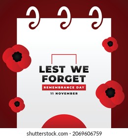 Remembrance Day Design Background For Greeting Moment