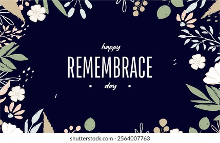 Remembrance Day Holiday concept. Template for background, banner, card, poster, t-shirt with text inscription