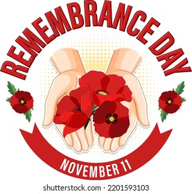 Remembrance Day Logo Design illustration