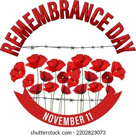 Remembrance Day Logo Design illustration