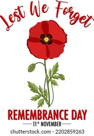 Remembrance Day Logo Design Illustration Stock Vector (Royalty Free ...