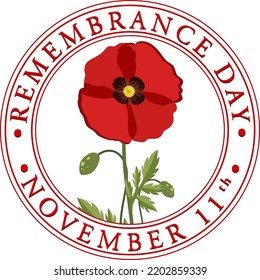 Remembrance Day Logo Design Illustration Stock Vector (Royalty Free ...