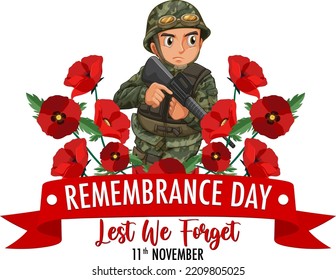 Remembrance Day Logo Design illustration