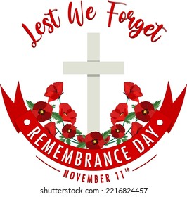 Remembrance Day Logo Design illustration