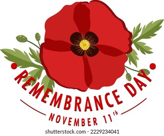 Remembrance Day Logo Design illustration