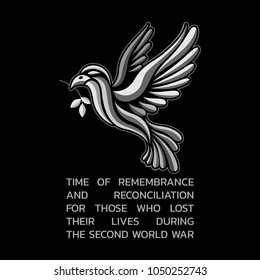 Remembrance Day logo icon design, vector illustration