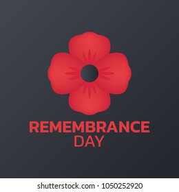 Remembrance Day logo icon design, vector illustration