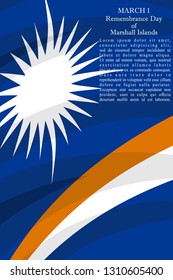 Remembrance Day of Marshall Islands vector illustration. Suitable for greeting card, poster and banner. 