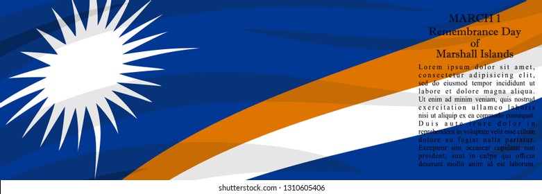 Remembrance Day of Marshall Islands vector illustration. Suitable for greeting card, poster and banner. 