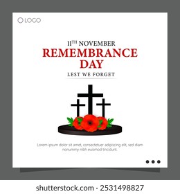 Remembrance Day, observed on November 11th, honors military personnel who died in the line of duty during wars and conflicts.