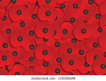 Remembrance Day poppy appeal poppies background vector