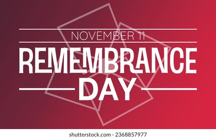 Remembrance Day Poppy Lest We Forget Symbol for Honoring Veterans and Fallen Soldiers. November 11: Vector template for background, banner, card, poster design.