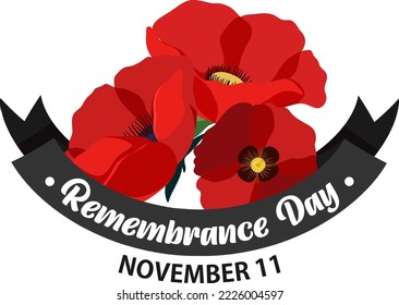 Remembrance day poster design illustration