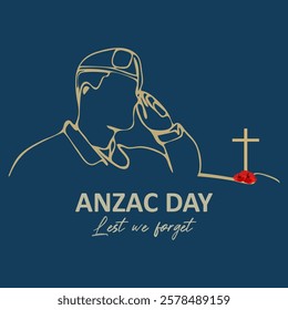 Remembrance day symbol. Lest we forget. Anzac day background with soldier.