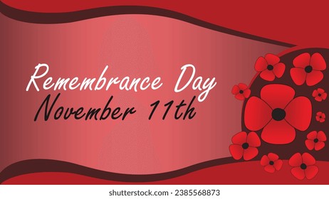 Erinnerung Tag Vektorbanner-Design. Happy Remembrance Day moderne minimale grafische Poster-Illustration.