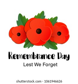 Remembrance Day Vector Card Lest We Stock Vector (Royalty Free ...