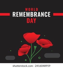 Remembrance Day Vector Design Illustration