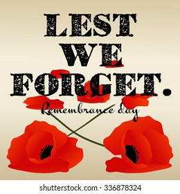 Remembrance Day Vector Template